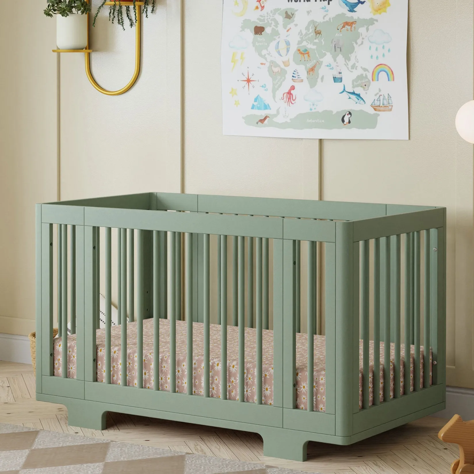 Cribs & Mattresses|Cribs & Mattresses>Babyletto Yuzu 8-in-1 Convertible Crib - Sage