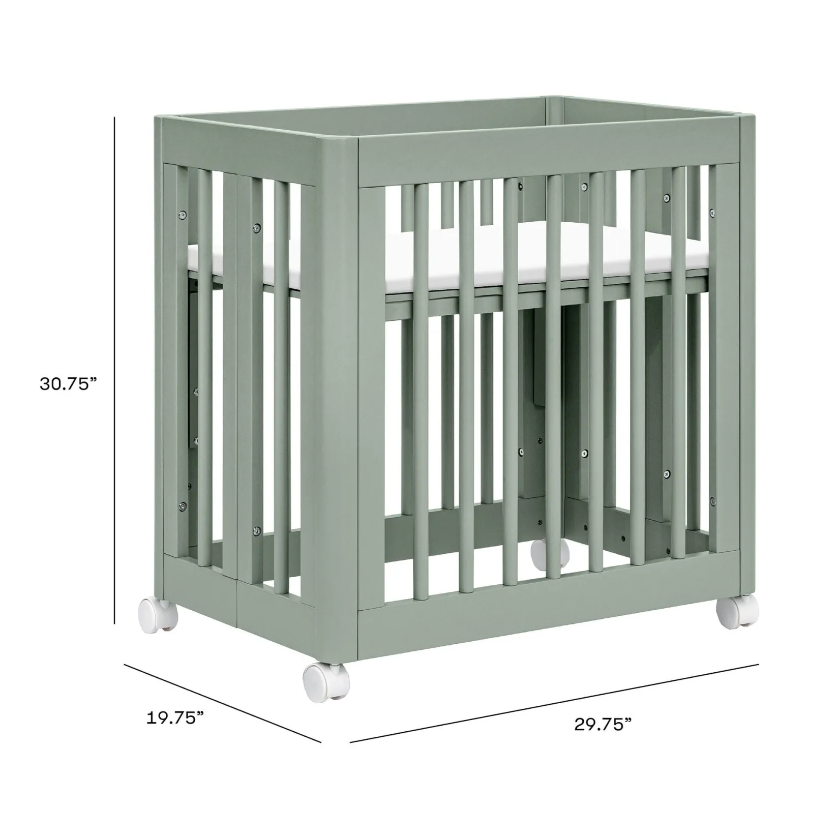 Cribs & Mattresses|Cribs & Mattresses>Babyletto Yuzu 8-in-1 Convertible Crib - Sage