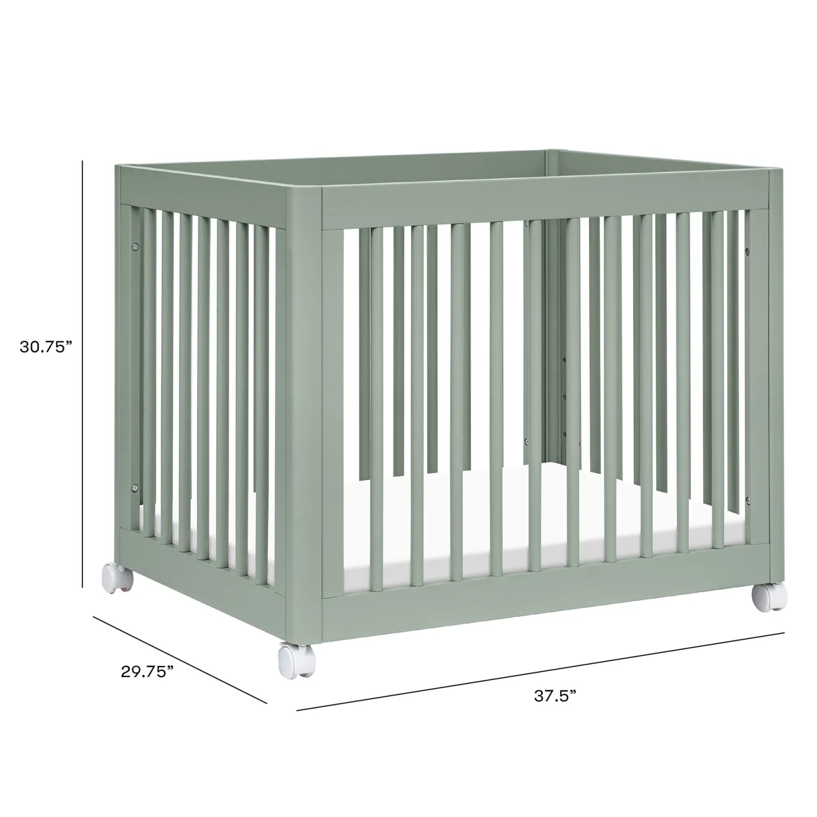 Cribs & Mattresses|Cribs & Mattresses>Babyletto Yuzu 8-in-1 Convertible Crib - Sage
