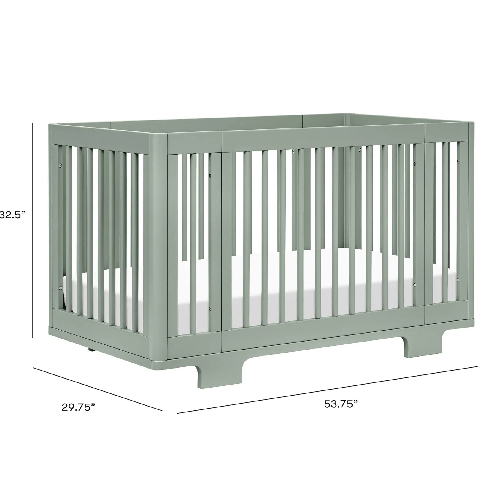Cribs & Mattresses|Cribs & Mattresses>Babyletto Yuzu 8-in-1 Convertible Crib - Sage