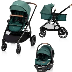 Strollers|Strollers & Trailers>Maxi-cosi Zelia Luxe 5-in-1 Modular Travel System - Essential Green