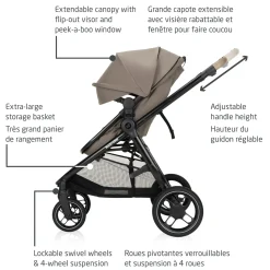 New Zelia Luxe 5-in-1 Modular Travel System - Truffle Kids Strollers|Strollers & Trailers