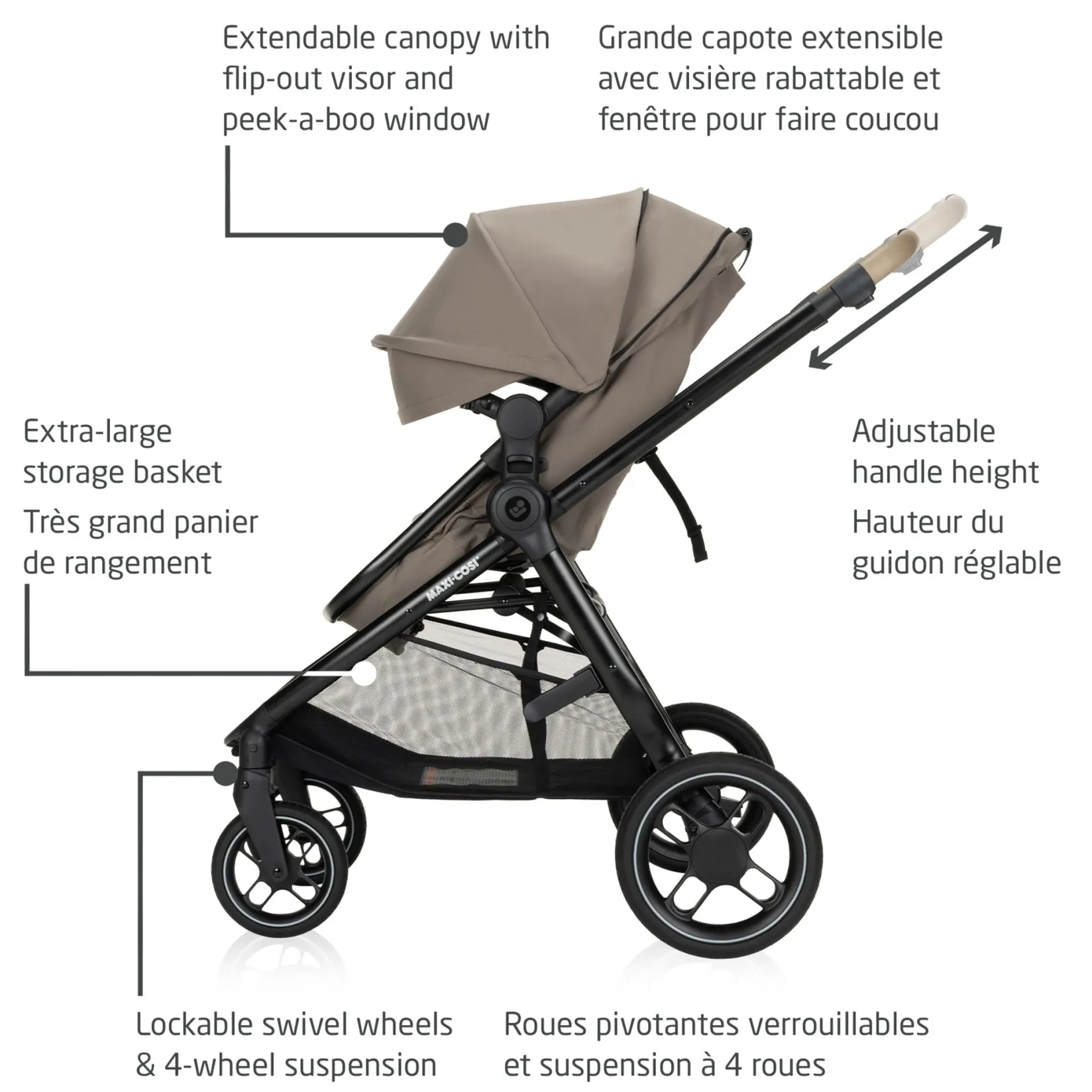 New Zelia Luxe 5-in-1 Modular Travel System - Truffle Kids Strollers|Strollers & Trailers