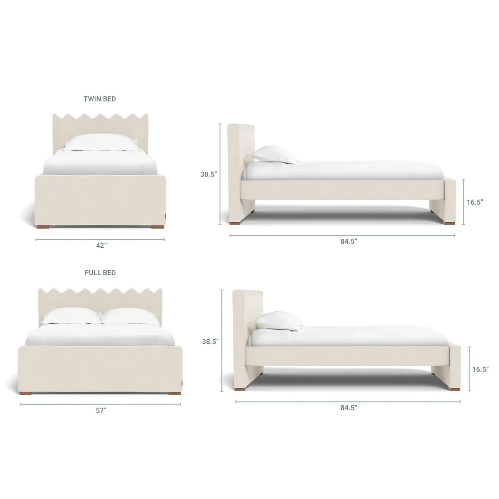 Online Ziggy Full Bed - Coastal Cream Twin, Full & Queen Beds